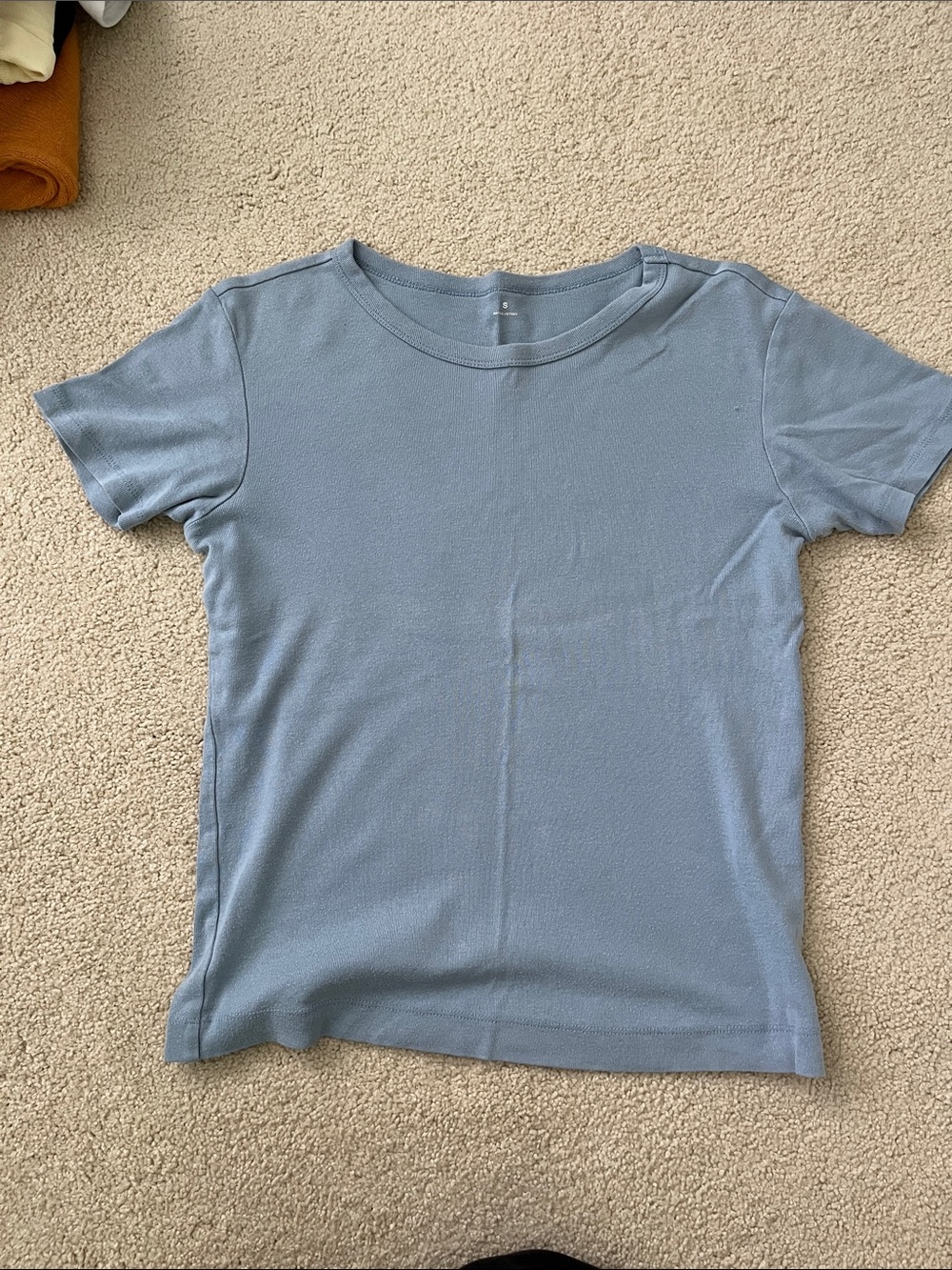 Muji Muted Slate Blue Short Sleeve Crewneck Tee